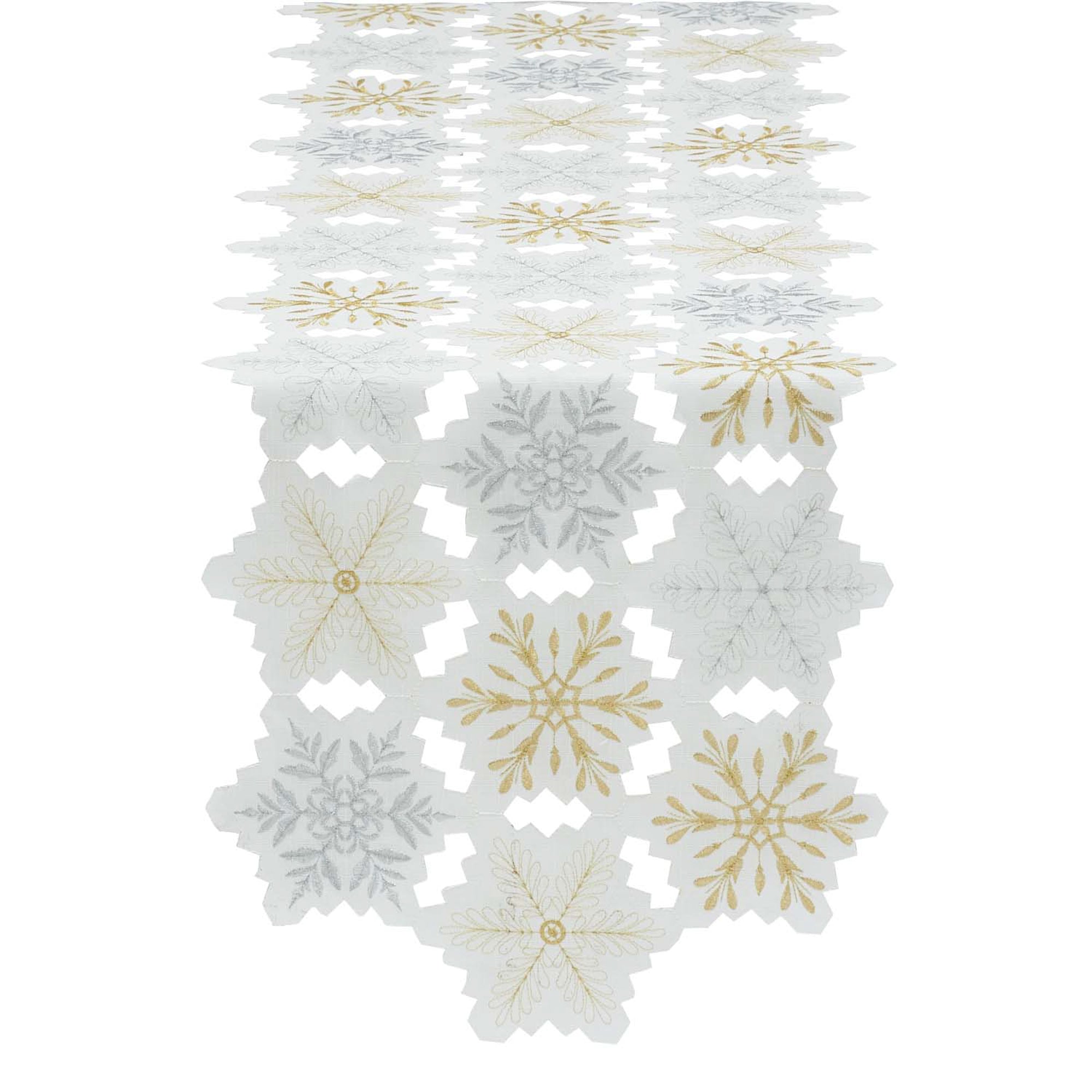 Snowflakes Embroidered Table Runner