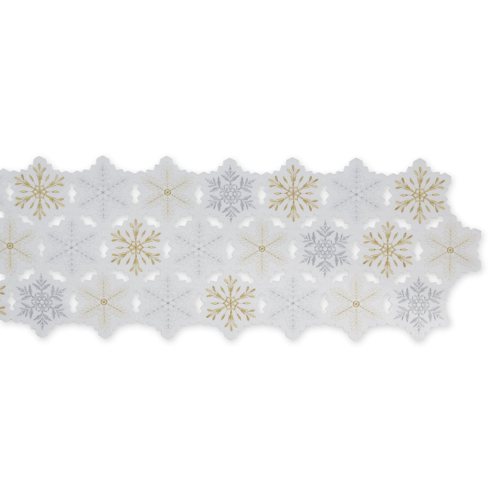 Snowflakes Embroidered Table Runner