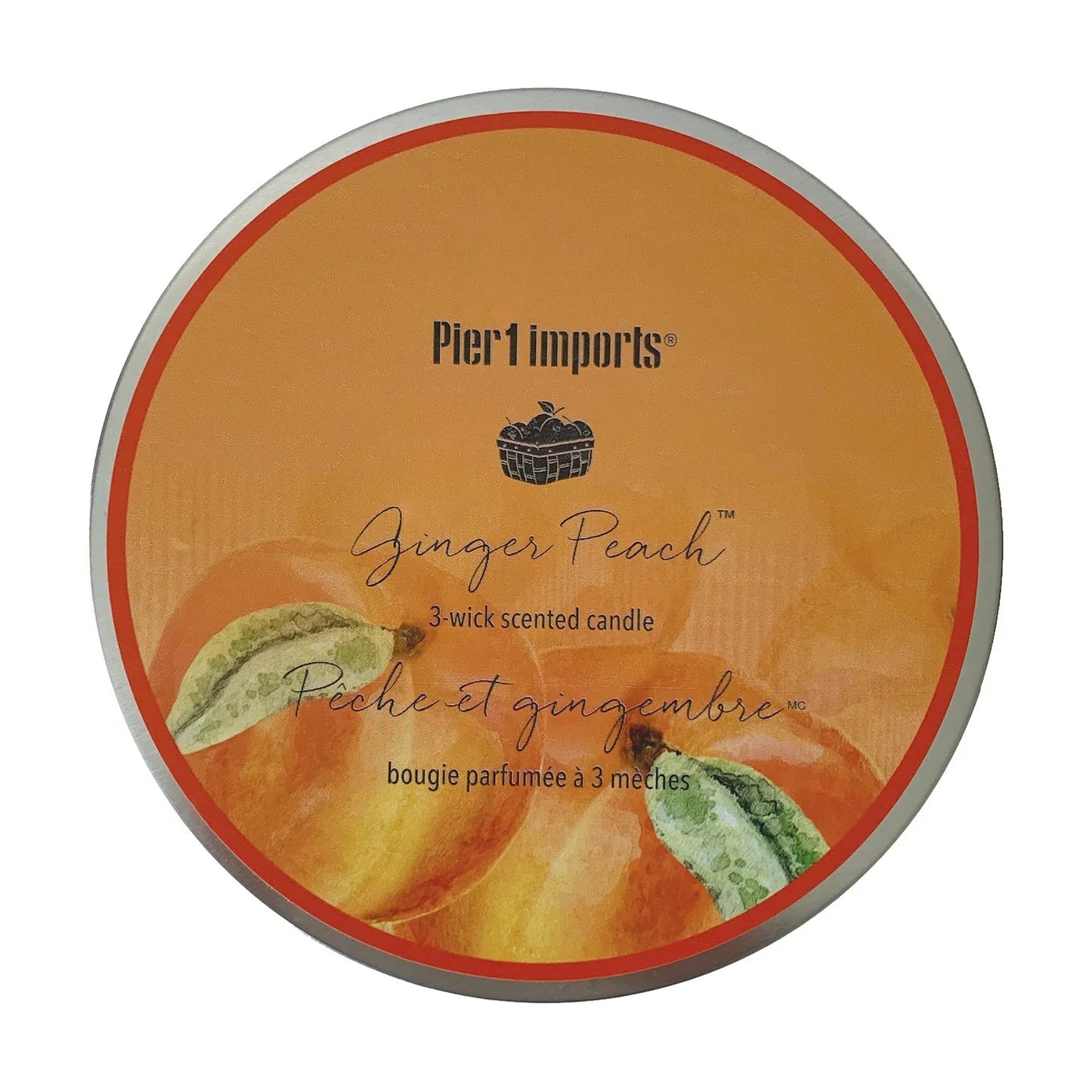 Pier 1 Ginger Peach ® Filled 3-Wick Candle 14oz
