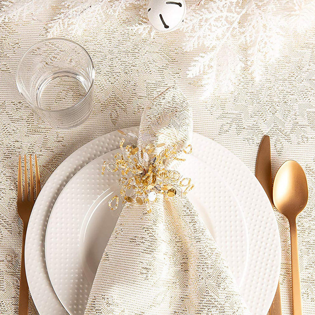 Winter Sparkle Jacquard Napkins, Set Of 6