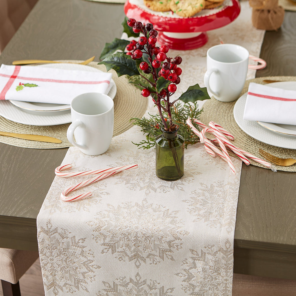 Winter Sparkle Jacquard Table Runner